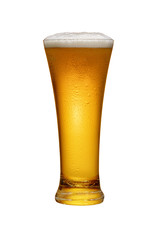 glass of beer isolated on white background