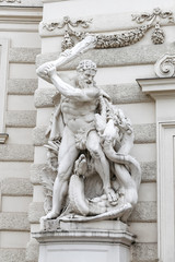 Fototapeta na wymiar Statue in Hofburg Palace in Vienna, Austria