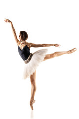 ballerina with black and white tutu