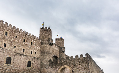 Beautiful Castle Converted In National Hostel In Siguenza Village. Guadalajara province in Spain.