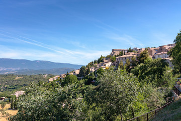 Fototapeta na wymiar Lurs France. 15 september 2018. View of the village of Lurs in Provence France.