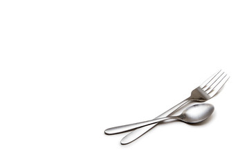 Cutlery on white background