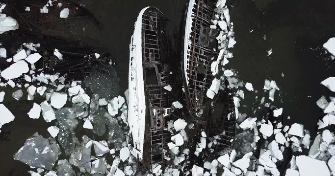 Graveyard of ships. Teriberka.