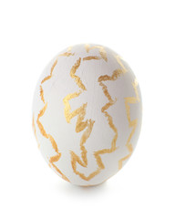Beautiful Easter egg on white background