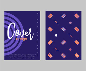 Colorful geometric 80's background