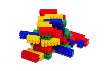 Obraz premium Children's toys on white background