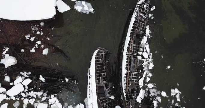 Graveyard of ships. Teriberka.