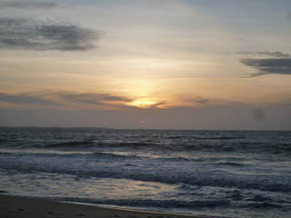 sunset over the sea