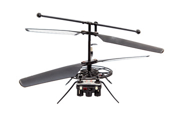 Toy helicopter isolated on white