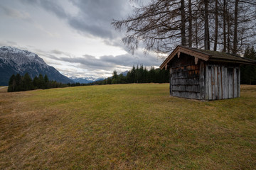 Holzhütten in Bayern