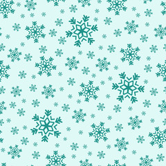 Seamless background for Christmas with snowflakes, Abstract vector pattern