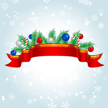 Christmas ribbon background