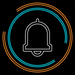 bell icon, vector alarm, alert symbol