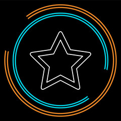 vector star symbol, rating or award shape, success icon