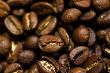 Fresh roasted Arabica coffee beans. Great backgroung. Good for wallpapers or photobackground.