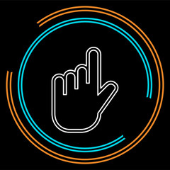 Obraz premium vector hand cursor illustration - mouse pointer symbol isolated