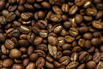 Fresh roasted Arabica coffee beans. Great backgroung. Good for wallpapers or photobackground.