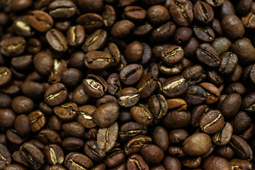 Fresh roasted Arabica coffee beans. Great backgroung. Good for wallpapers or photobackground.