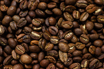 Fresh roasted Arabica coffee beans. Great backgroung. Good for wallpapers or photobackground.