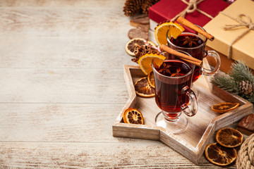 Christmas presents and mulled wine