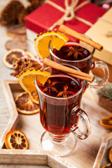 Christmas presents and mulled wine
