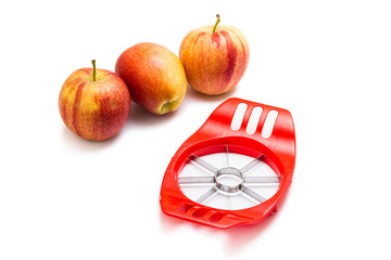 Apple cutter isolated on white