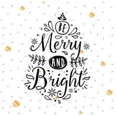 Merry Christmas typography.