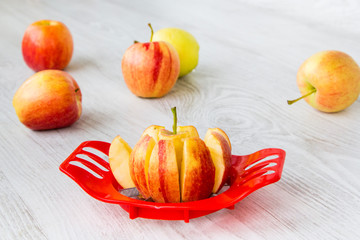 Apple cutter isolated on white
