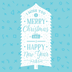 Merry Christmas typography.