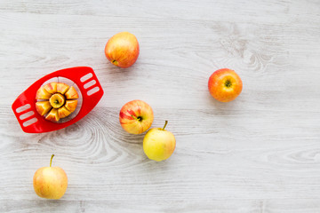 Apple cutter isolated on white