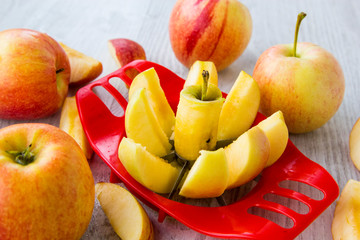 Apple cutter isolated on white