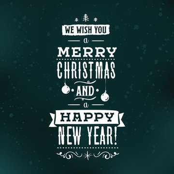 Merry Christmas typography.
