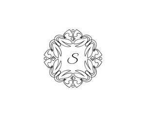 S Letter logo, Monogram Design Elements, Line Art Logo Design