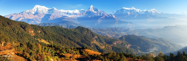 Mount Annapurna range, Nepal Himalayas mountains