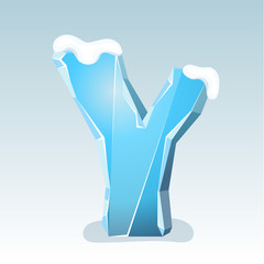Ice letter Y