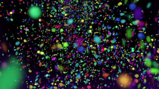 Confetti 1 - 60fps Colorful Falling Paper Dots Video Background Loop // Confetti 1 is exactly about what its name implies: lots and lots of realistically animated colored paper snippets in front of a 