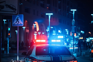 Police car at night © Daniel