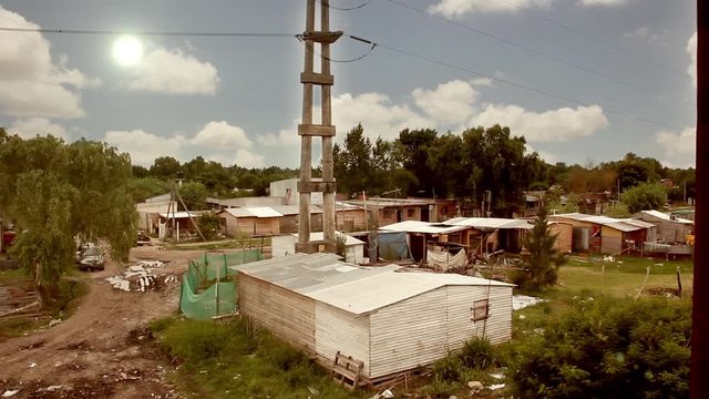 Slums in the Outskirts of Buenos Aires (Argentina). 