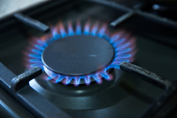 Burning natural gas