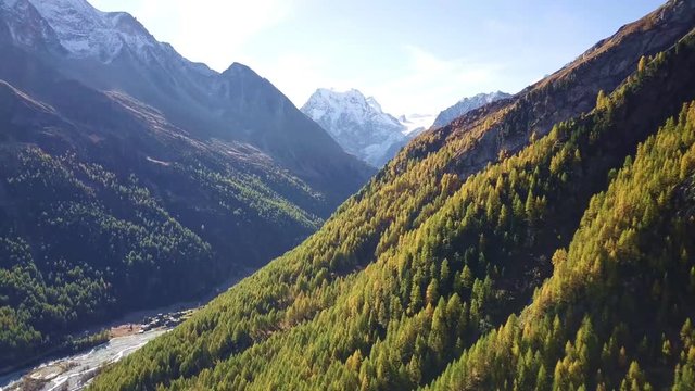 Mont Collon mountain valley 