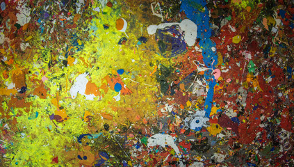 colorfull wild painting closeup