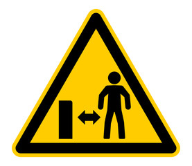 wso402 WarnSchildOrange - german - WARNUNG: Abstand halten / aus dem Gefahrenbereich fernhalten - english - warning: keep a safe distance - keep persons outside the danger area (danger) - g6835