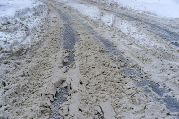 In winter the road is for cars