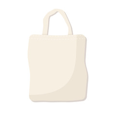jutebeutel Stofftasche Flat Design isoliert auf weißem Hintergrund