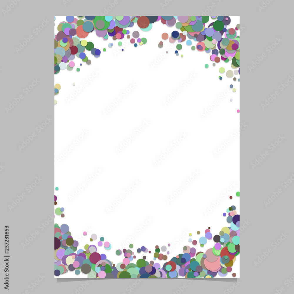 Poster abstract blank confetti ring page background template from sprinkled dots - vector document frame gr