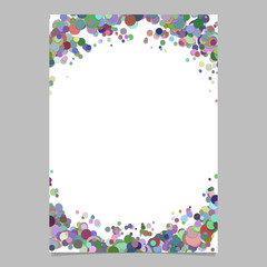 Abstract blank confetti ring page background template from sprinkled dots - vector document frame graphic