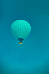 Hot air balloon in the air
