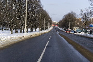 In winter the road is for cars