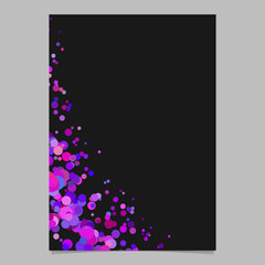 Curved blank abstract sprinkled confetti dot poster background - vector page template graphic