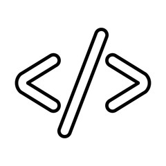 Fototapeta premium Code HTML Icon Illustration
